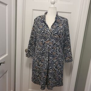NWT NIC+ZOE Forest Fern Knit Dress Size PL, Retail $178, Business Casual